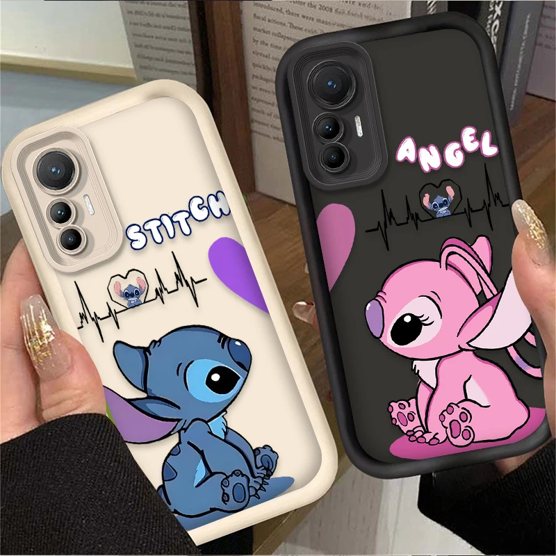 Disney Stitch Angel Case For Xiaomi 13T 12T 11T 13 12 11 Lite 5G NE POCO X6 X5 X4 GT X3 NFC F6 F5 F4 F3 M6 Pro Soft Phone Cases