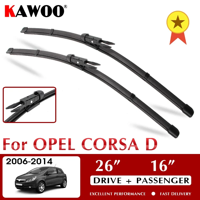 KAWOO Wiper Car Wiper Blade For Opel CORSA D 2006-2014 Windshield Windscreen Front Window Accessories 26