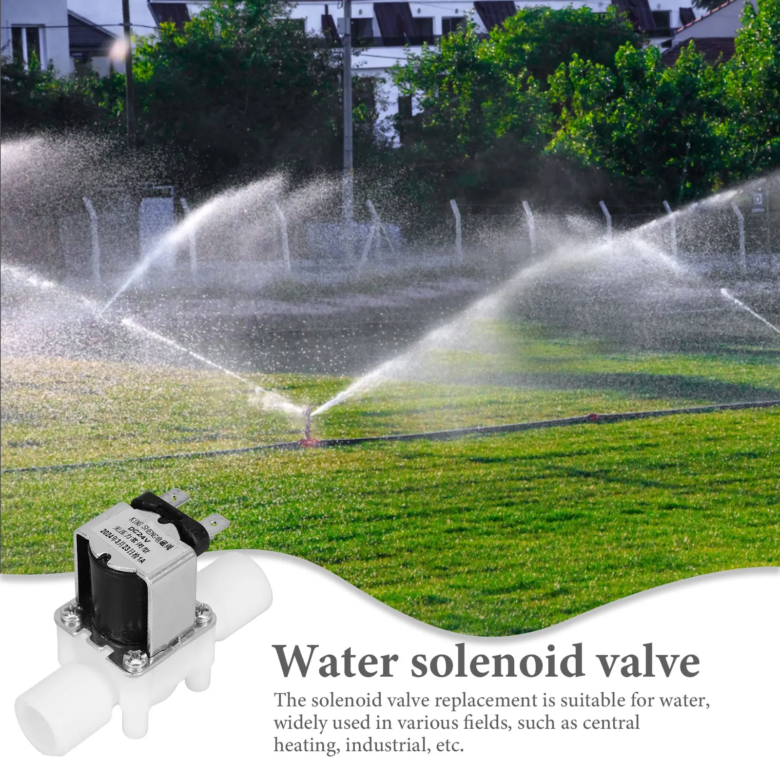 

Normally Closed 12V DC Solenoid Valve Water Proof for Lawn Garden Control Rubber Diaphragm Sprinkler Valves Easy Install