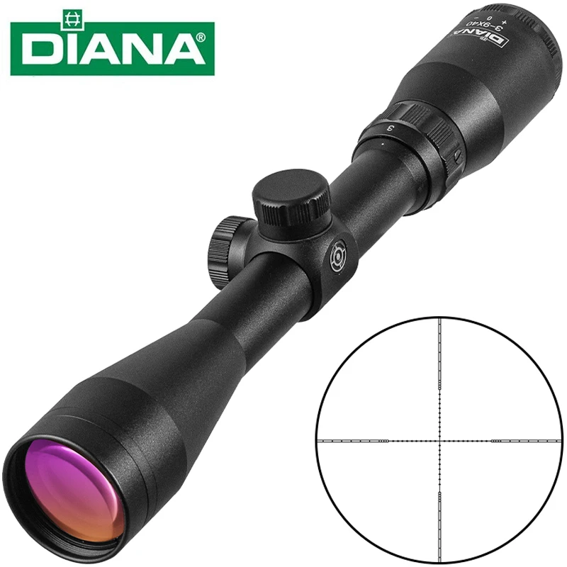 

DIANA 3-9x40 Riflescope Hunting Rifle Scope Tactical Long Range Optics Sight Crosshair for Shotguns 20mm/11mm Picatinny Mount