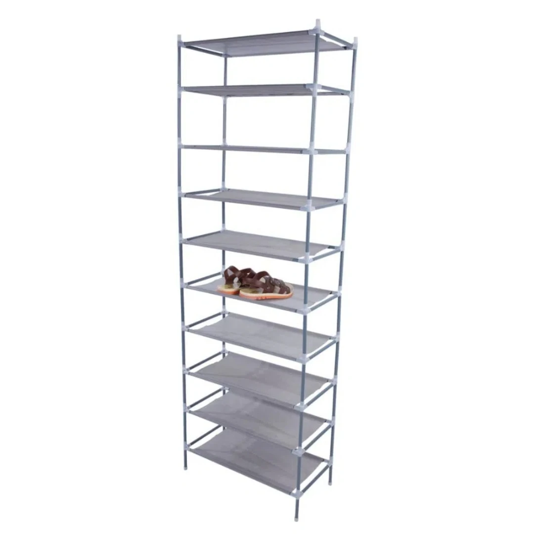 

Simple Assembly 10 Tiers Nonwoven Fabric Shoe Rack Gray