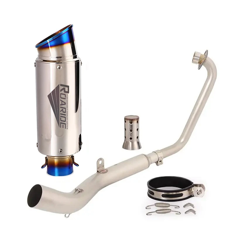 For Zontes ZT125 U1 ZT125 G1 2021 - 2025 Motorcycle Exhaust System Front Link Pipe 51mm Muffler Tail Tips With DB Killer Slip On