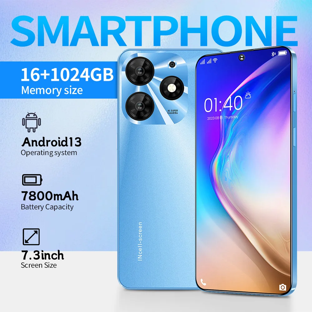 

New Smartphone 5G Spark 10 Pro 7.3-inch Android Dimensity 9200+ Cellphones 10core Dual SIM Phone 7800mAh Unlocking Mobile Phones