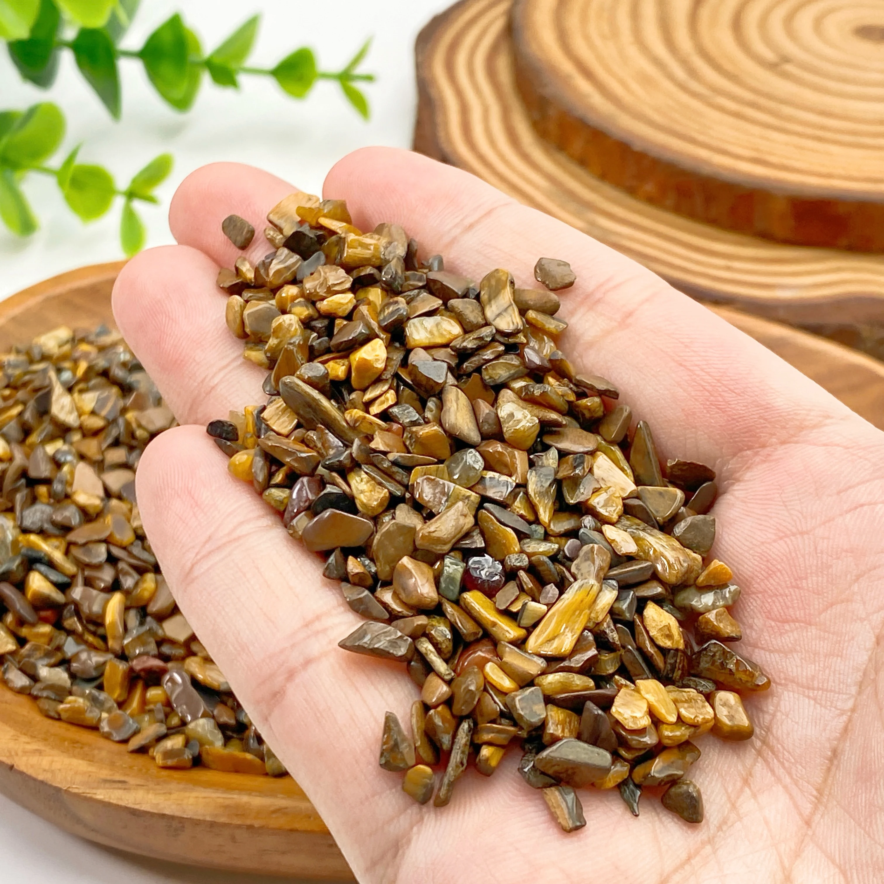 50 جرام/100 جرام/الحقيبة الحجر الطبيعي مادة عين النمر كريستال الحصى حجر رقائق خام المعادن الريكي عينة الأحجار الكريمة حوض السمك ديكور