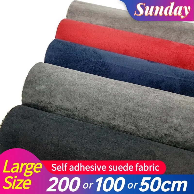 

Замшевая самоклеящаяся ткань 200/100/50 см, украшение интерьера автомобиля, замшевые ремонтные нашивки, большой размер, эластичная бархатная кожаная наклейка