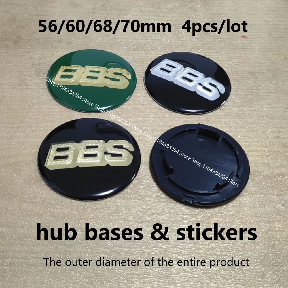 

4pcs 56/60/68/70mm [Outer Diameter of Entire Product] Curved Surface Car Wheel Hub Center Cap Hub for BBS Center HubCaps