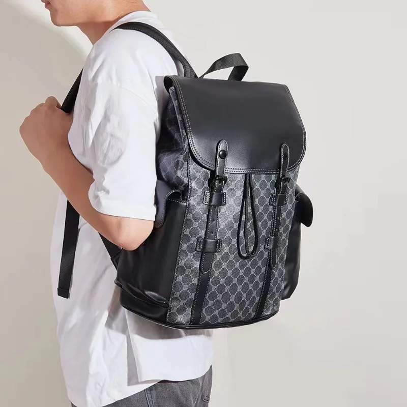 2024 New Men\'s Backpack Fashion Vintage Floral Print Backpacks Men High-quality Computer Bag Large Capacity Travel Backpack Male