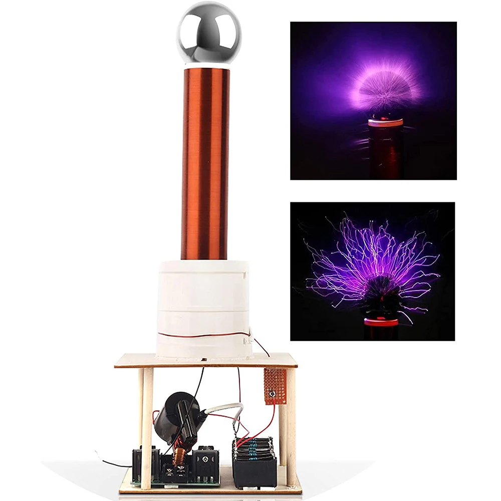 DIY Electronic Kit Tesla Coil Plasma Generator Spark Gap Mini Ball Wireless Transmission Soldering Practice For Student Learning