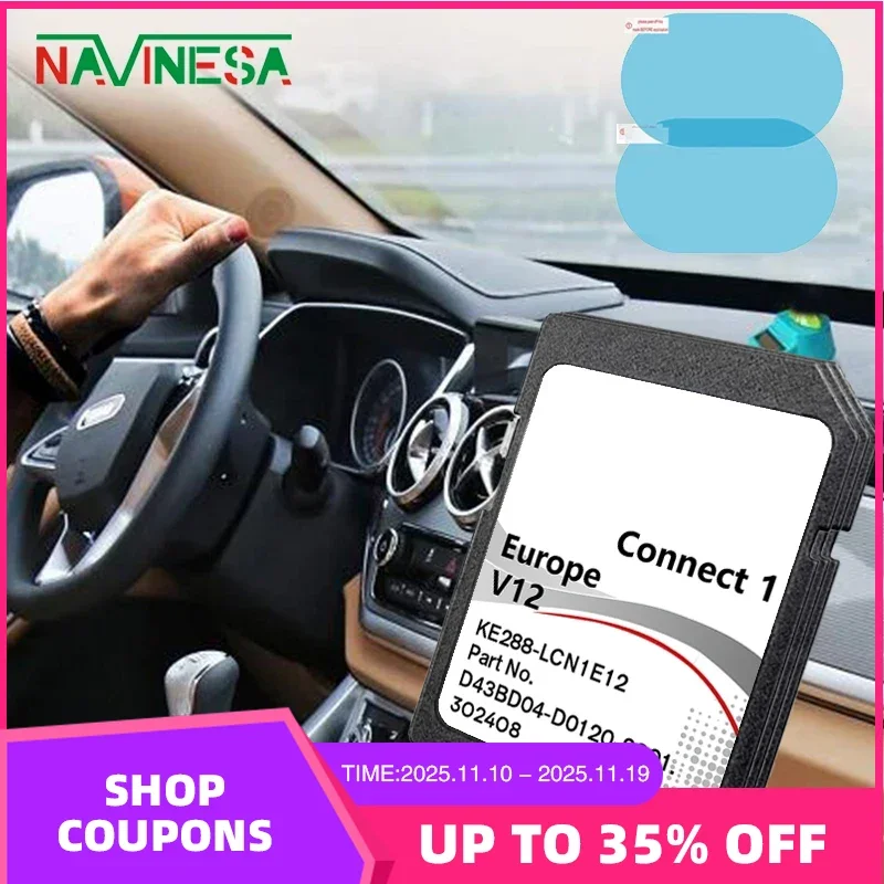 

8GB Connect 1 V12 Europe Map Version Navigation SD Card GPS for Nissan Car Leaf