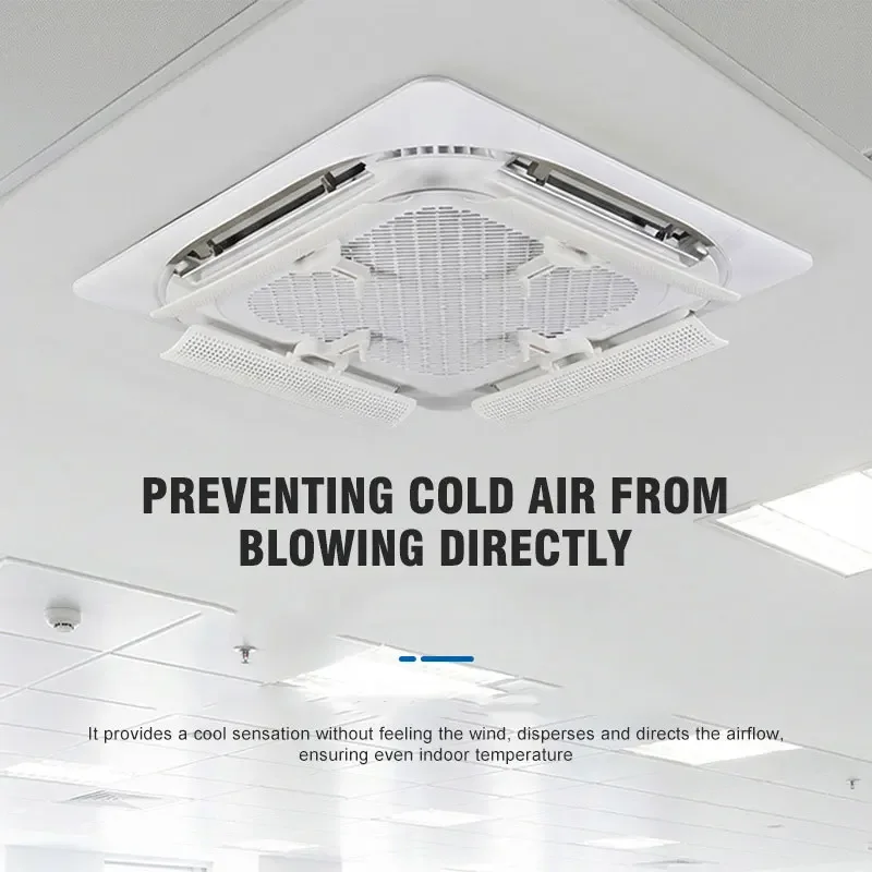 

4 шт./Дефлектор для центрального кондиционера, отражатель холодного воздуха, универсальный ветрозащитный экран, потолочный, предотвращающий прямое обдувание