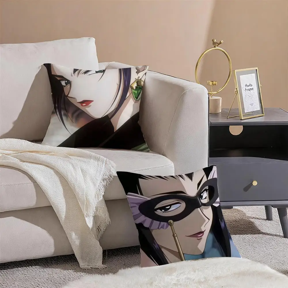 Anime jazzy C-Cowboy Bebop Cushion Cover Pillowcase Short Plush Invisible zipper Room Sofa Cushion Cover