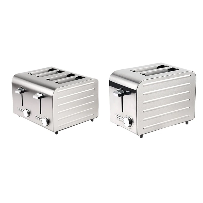 

Toaster With Auto Shut Off - Extra Wide Slots And Removable Drop-Down Crumb Tray With Cancel EU Plug