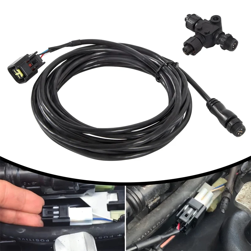 Reemplazo para Cable de interfaz de motor Yamaha 000-0120-37, se conecta a la red NMEA 2000 (con conector T), apto para Yamaha 2006-2023