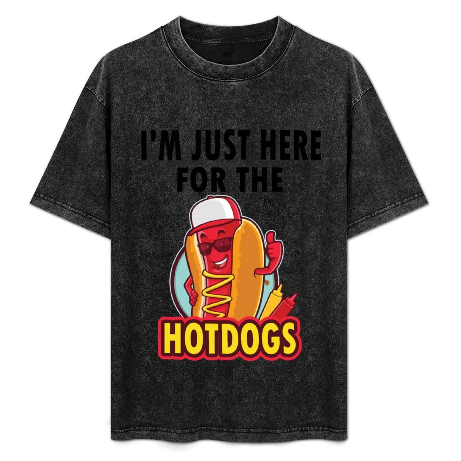 

I'm Just Here For The Hotdogs T-Shirt heavyweights blacks mens graphic t-shirts