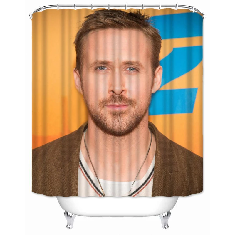 Musife Custom High Quality Ryan Gosling Shower Curtain Waterproof Bathroom Polyester Fabric Bathroom Curtain