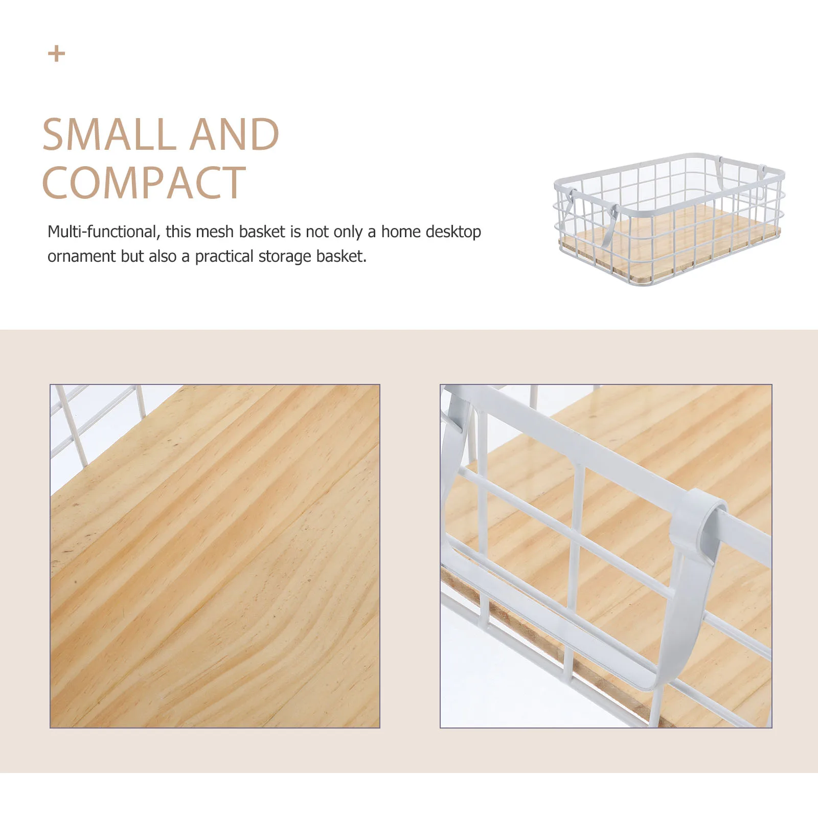 

Kitchen Basket Metal Wire Storage Basket With Handle Multi-Functional Organizer For Kitchen Bathroom Desktop Sundries