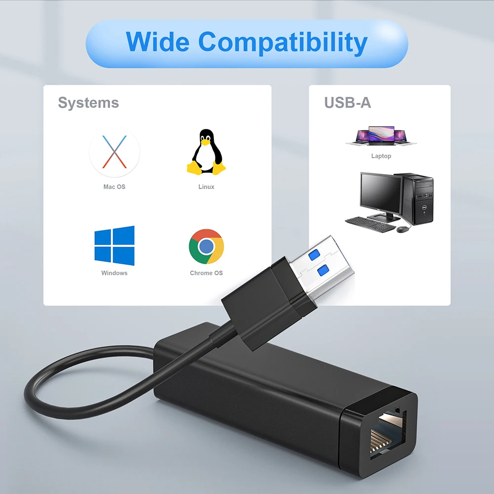 USB 3.0 إلى جيجابت إيثرنت محول 1000Mbps Realtek RTL8153 USB إلى جيجابت RJ45 USB 3.0 Network Hub RJ45 كابل ماك بوك محول