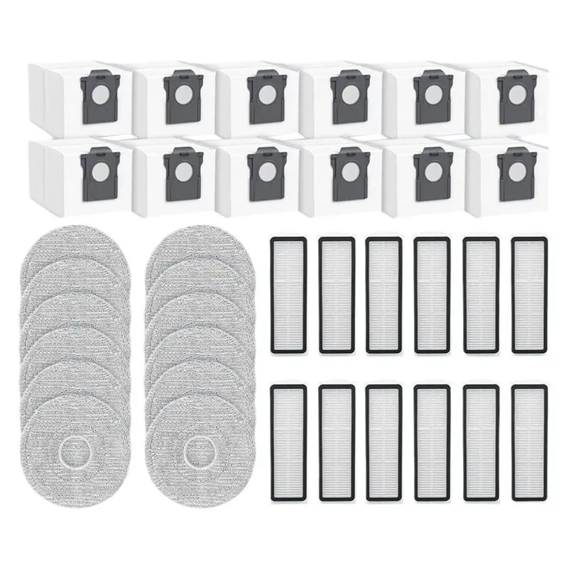 

【2025 HOT】For Cecotec Conga X100/X100 X-Treme Replacement Parts Dust Bags HEPA Filter Mop Cloth Included