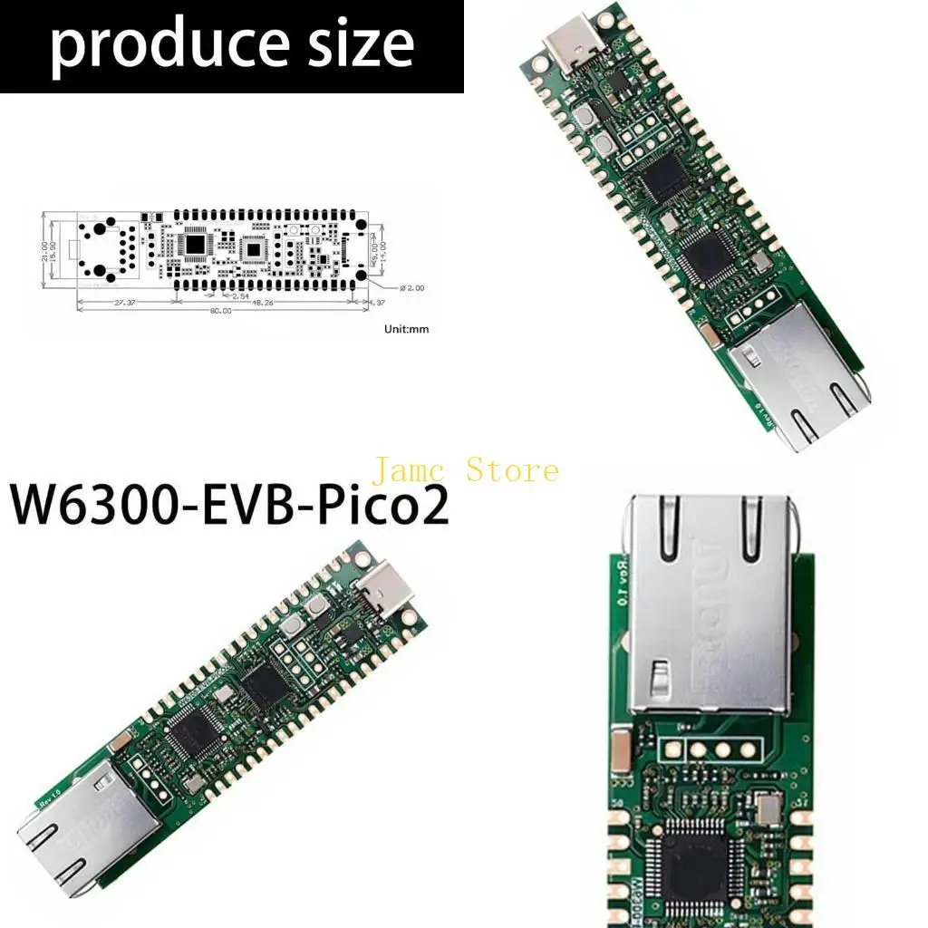 

LX0B Ethernet Module Hardware RP2350 Chip 16Mbit Flash W6300 EVB Ethernet