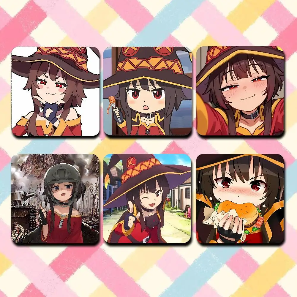 

Anime M-MeguminS Cute Cartoon Anime Refrigerator Magnets Soft Magnetic Heat Transfer Refrigerator Magnets Gift