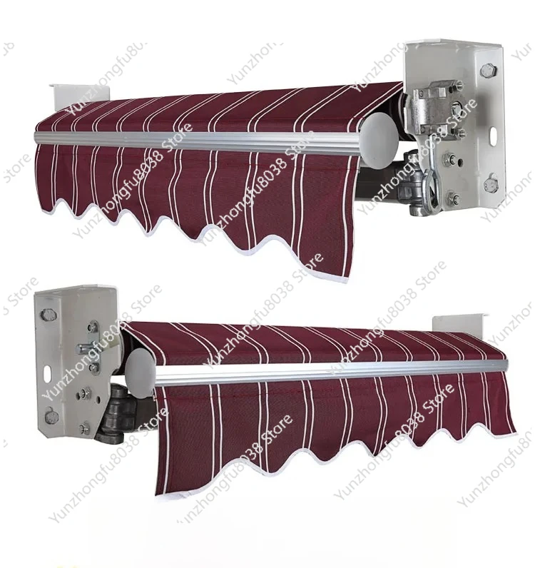 

2-5m Custom Awning Folding Telescopic Hand Thickening Contraction Awning Balcony Sunshade Courtyard Door Outdoor Canopy