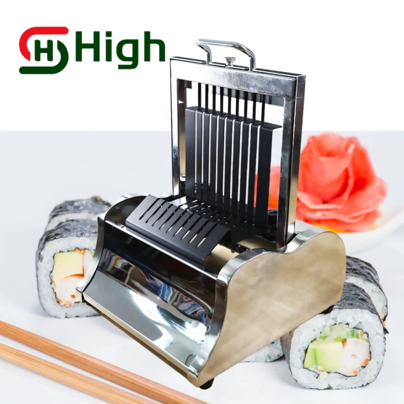 Commercial Sushi Cutter 304 Stainless Steel Sushi Cutting Machine Sushi Slicer Food Processing Tools 8/10/12 Pieces
