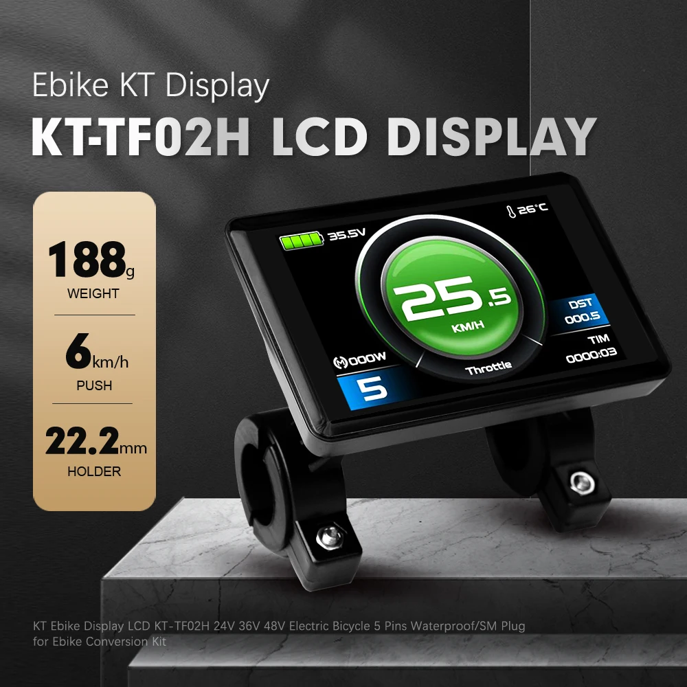 

Ebike Display KT TF02H Display 24V36V48V Electric Bike Kunteng Intelligent Control Panel Display for Electric Bicycle Motor Kit