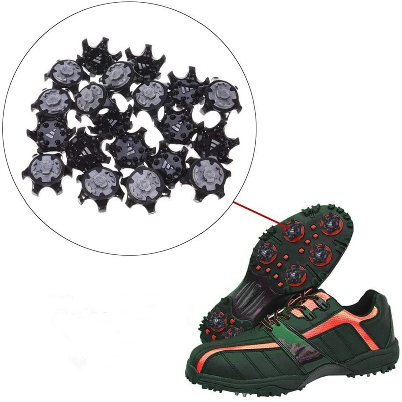 30Pcs Outdoor Golf Shoe Spikes Screw Training Parts Soft Rubber For Golf Sports Shoes (Grey/Black)