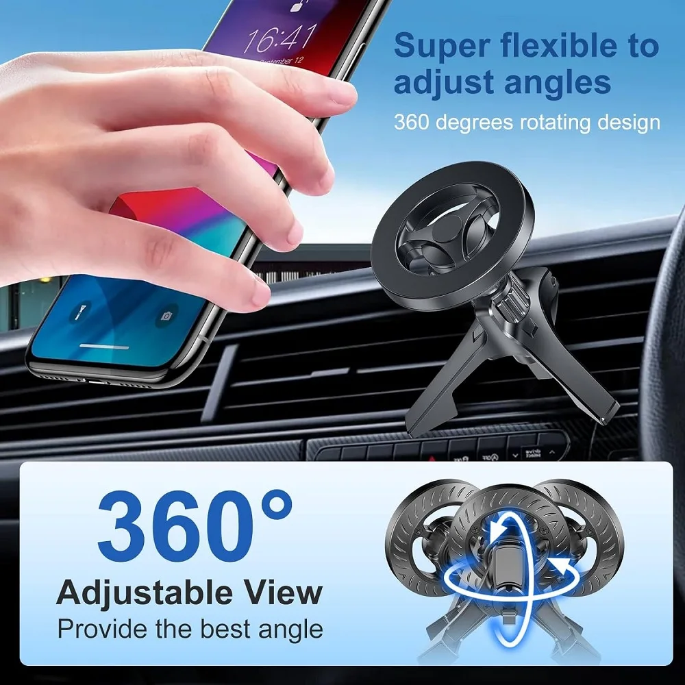 Universal Car Air Vent Mobile Phone Holder Mount for MagSafe Strong Magnet Car Air Outlets Cellphone Clips for iPhone Xiaomi