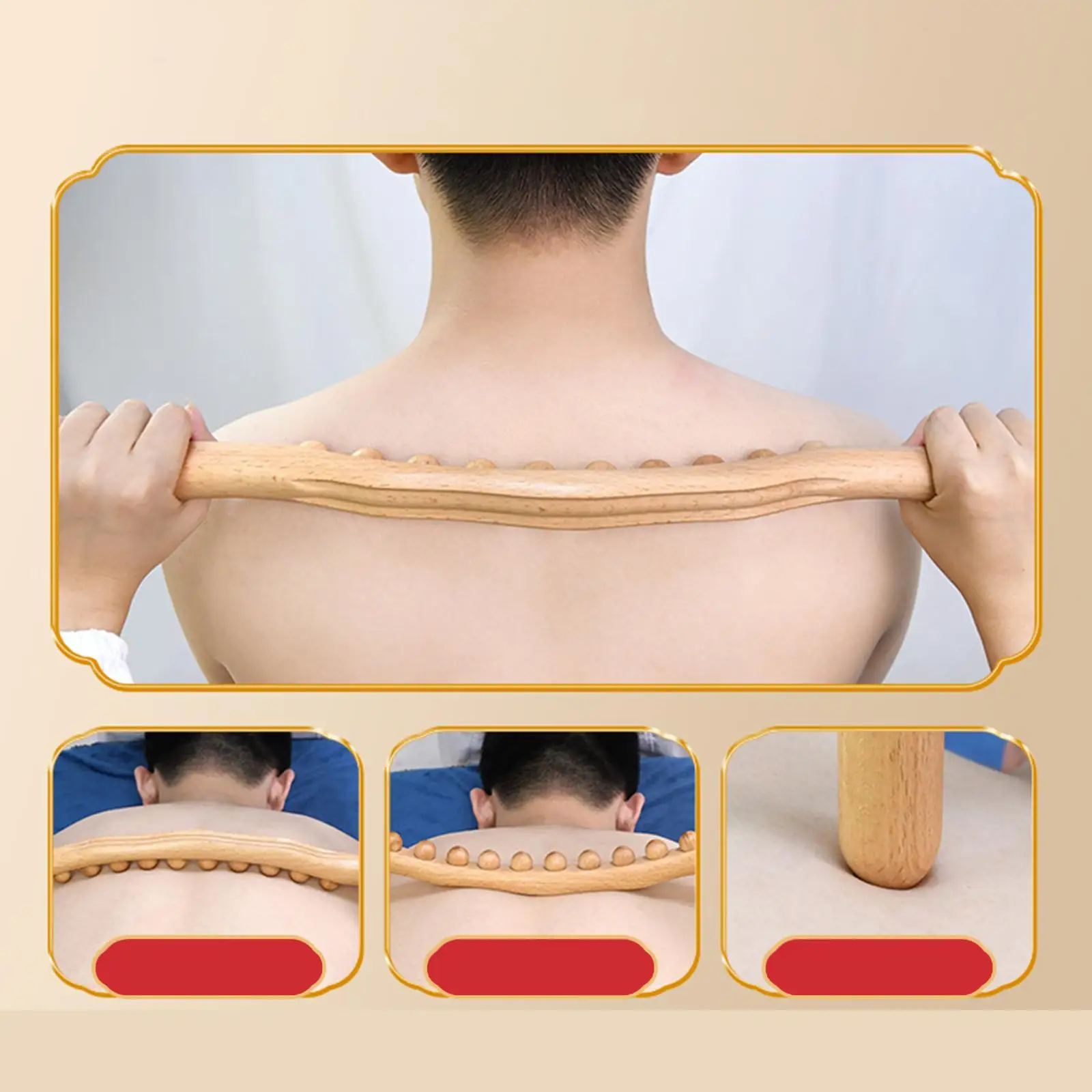 

Wood Massage Roller Body Anti Cellulite for SPA Neck Thigh