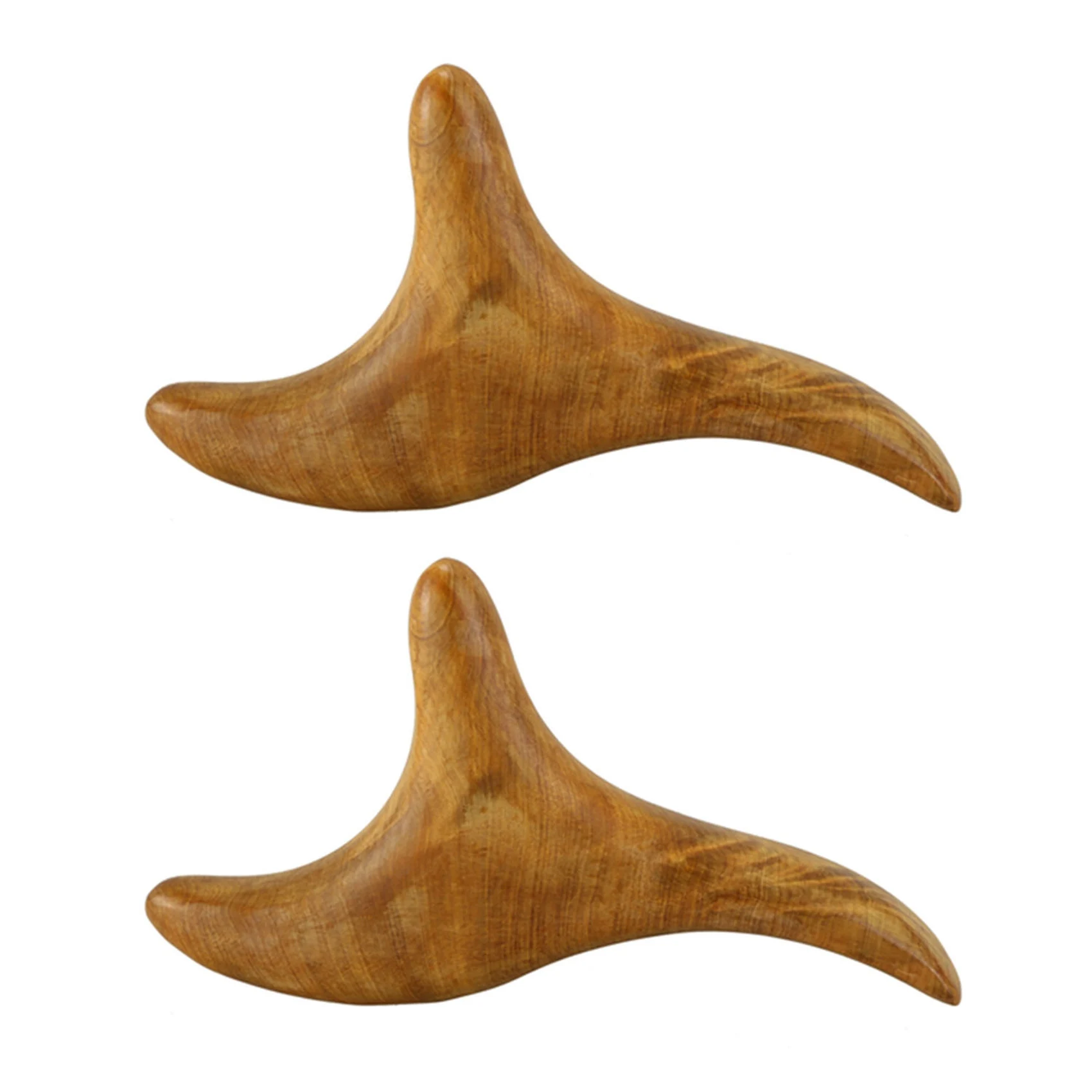 ABMI-2X Wooden Body Foot Neck Relax Blood Circulation Massager Triangular Spa Reflexology Massage Stick Tool,