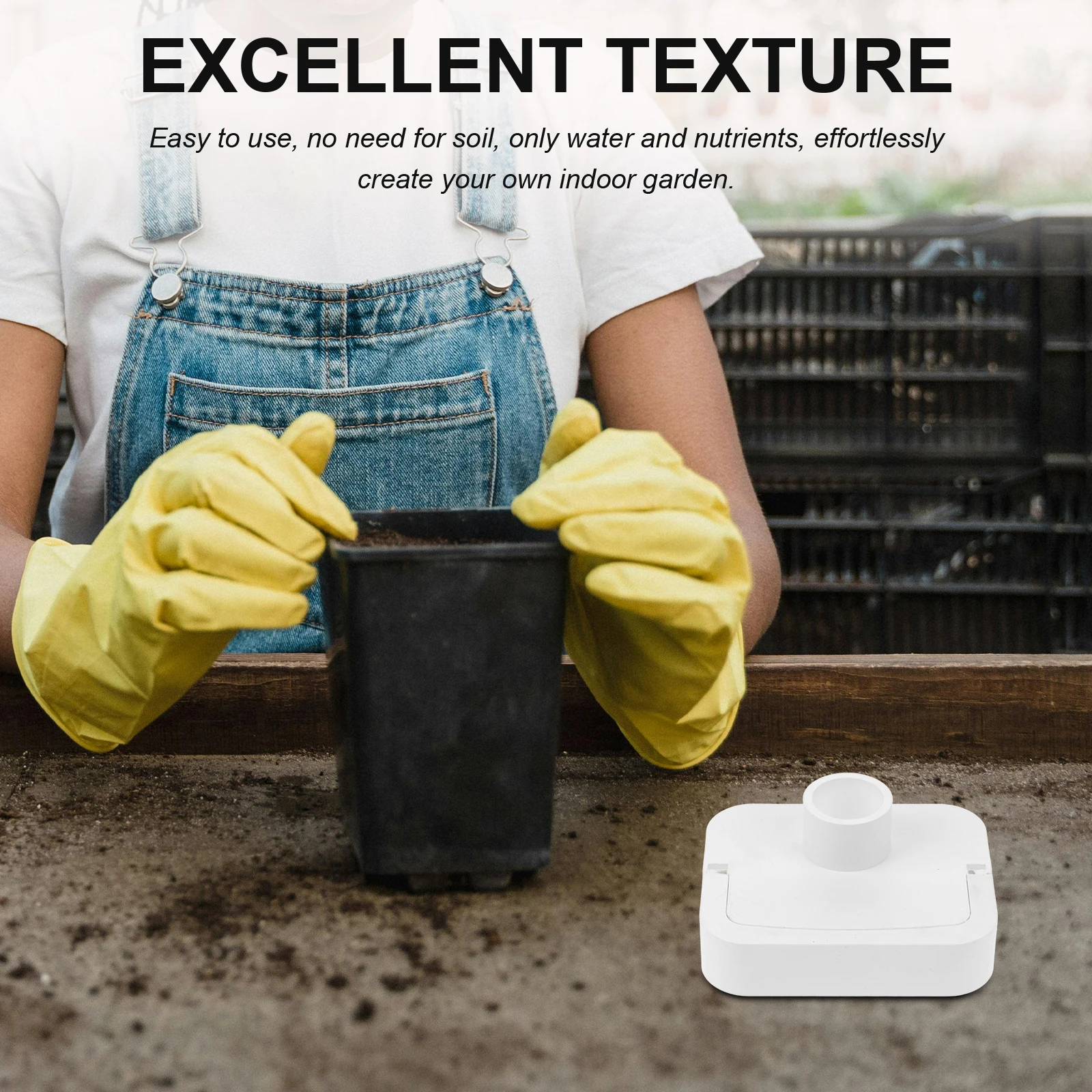 

1pcs Hydroponic Growing Kit Indoor Water Culture System Pipe Fittings Plug Adapter White Replacement for Leafy Vegetables Garden