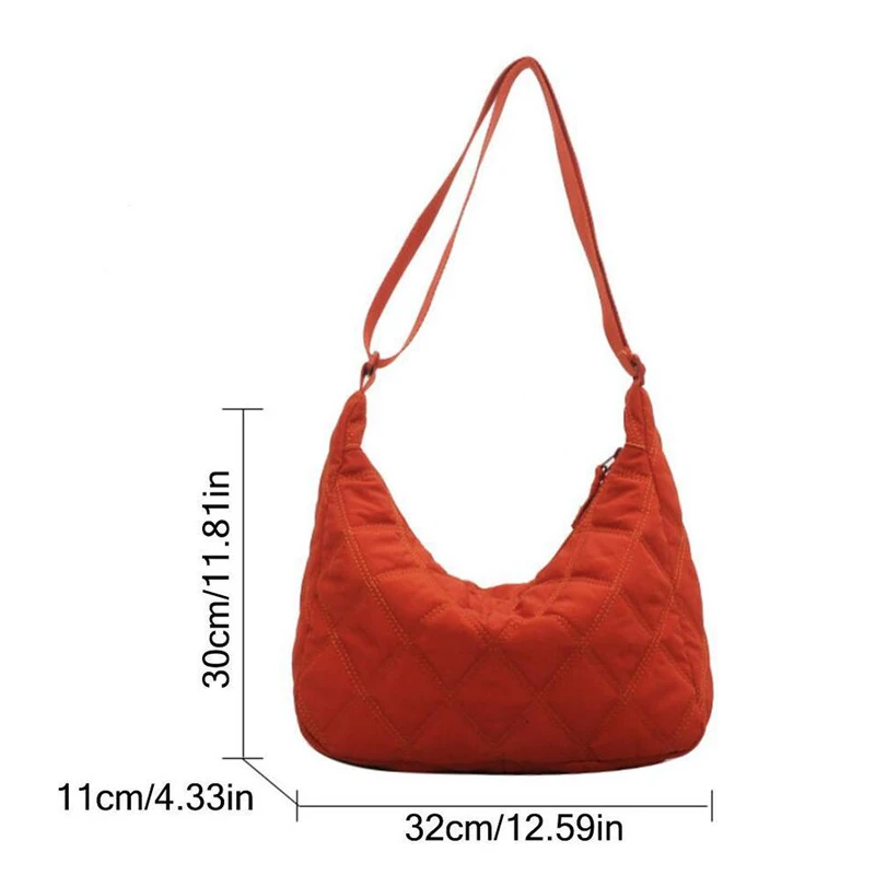 Ladies Casual Shoulder Bag Nylon Stitching Large Capacity Crossbody Bag Fashion Ultra Lightweight Zipper Women's Bag