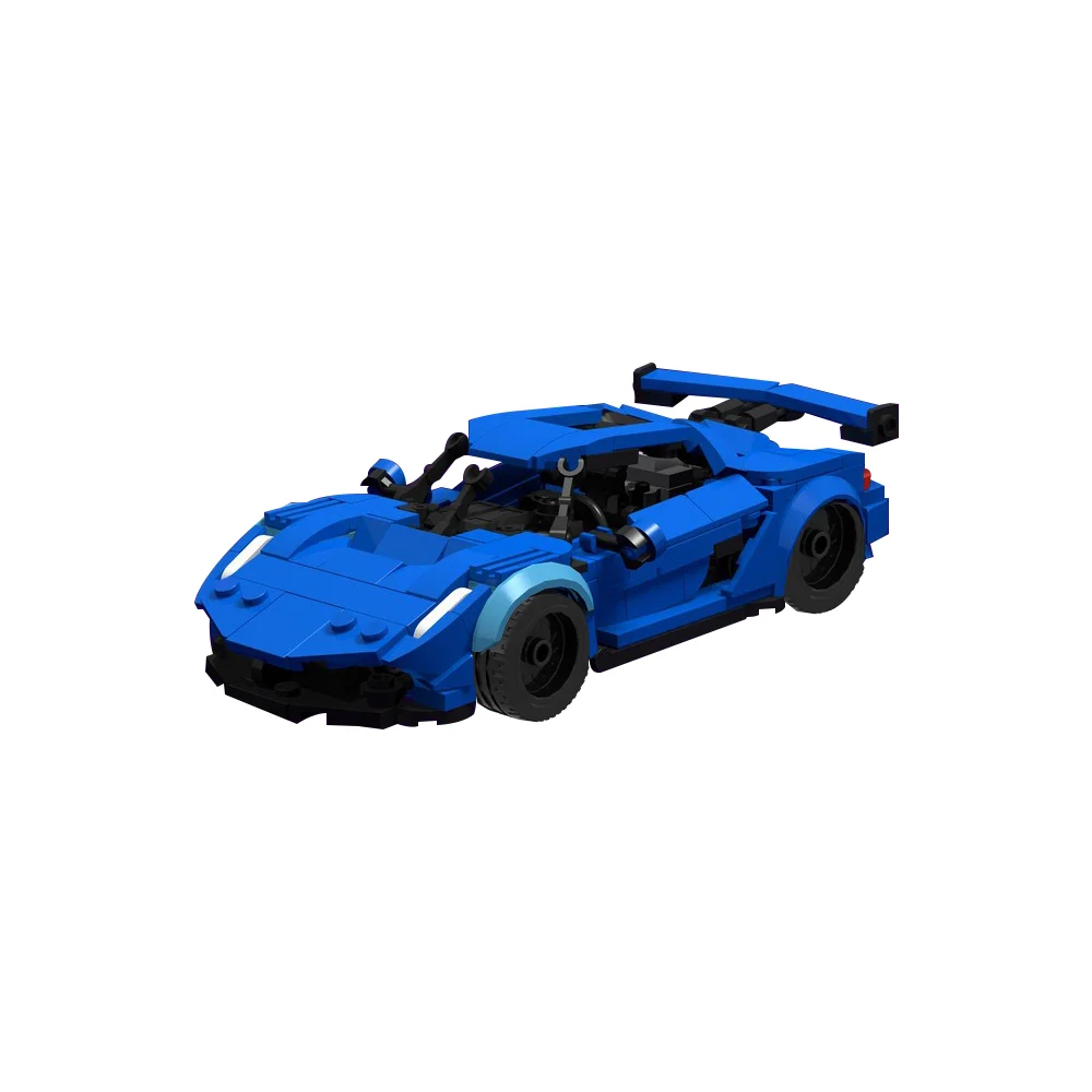 Gobricks MOC Jesko V2 Supercar Building Blocks Model Blue Luksusowy samochód sportowy Klocki Montaż Zabawki Dzieci Wyścigi Zbieraj Zabawki Prezenty