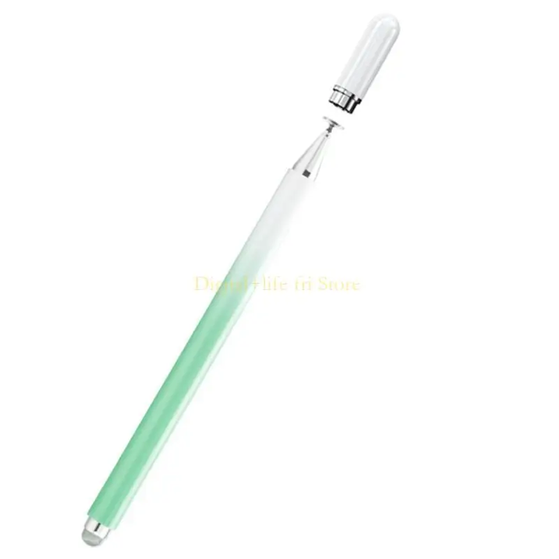 E06D Capacitive Pen Universal Pen Precisions Fine Point Disc Touching Screen Pen with Replacement Tip