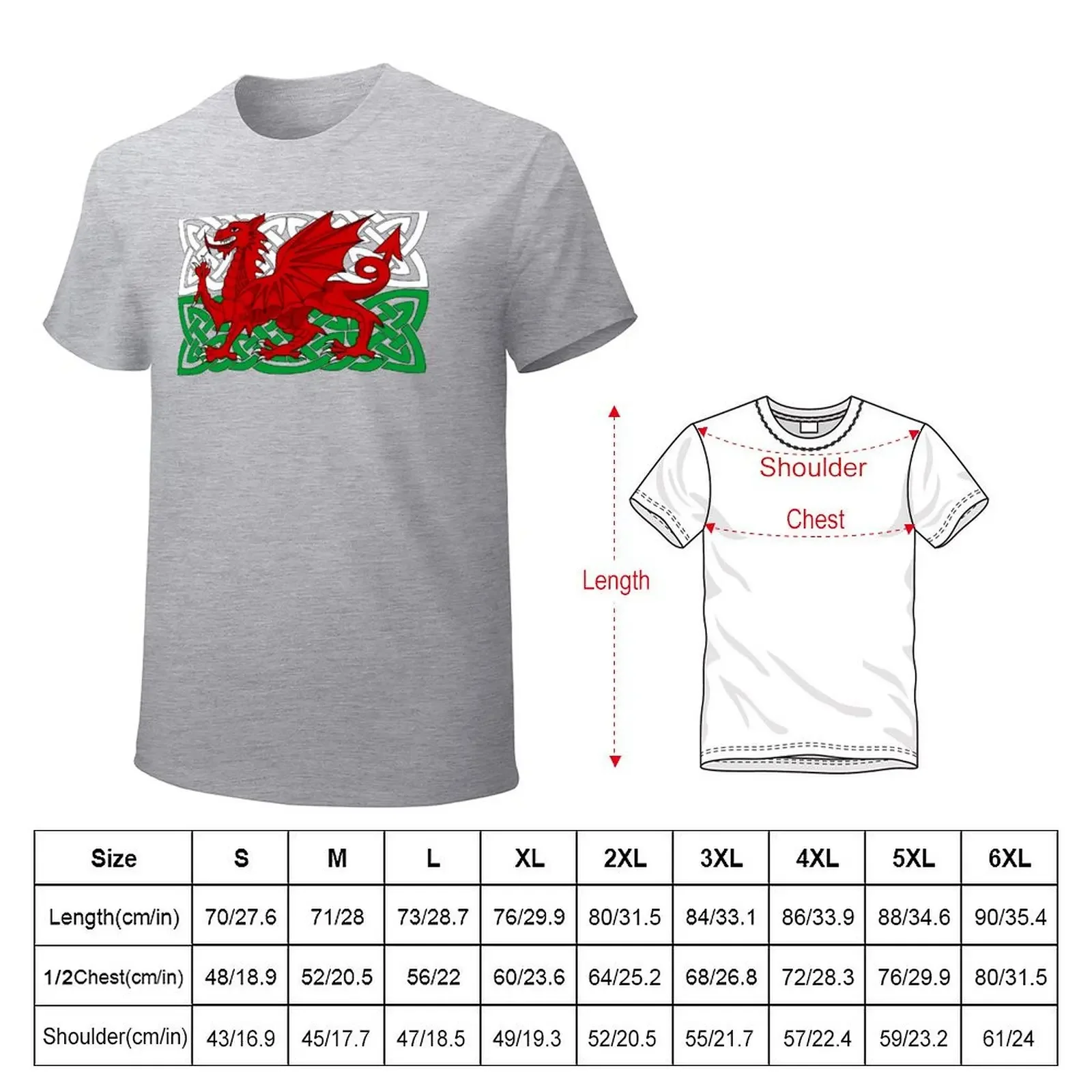 Y Ddraig Goch T-shirt new edition summer top sweat plus size tops clothes for men