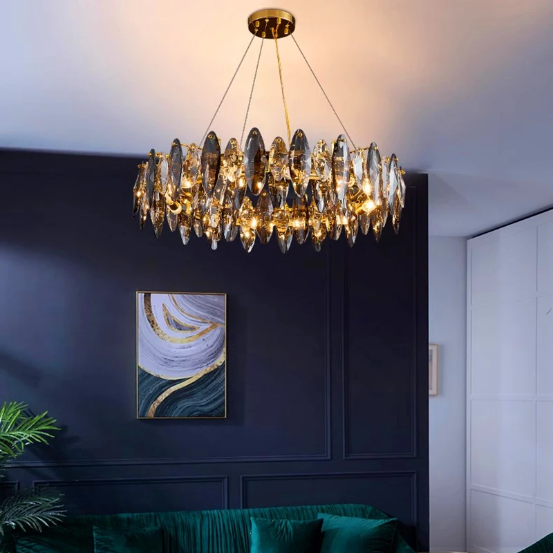 

Modern home decoration crystal chandelier, stair Pendant lamp, living room Pendant lights, interior lighting