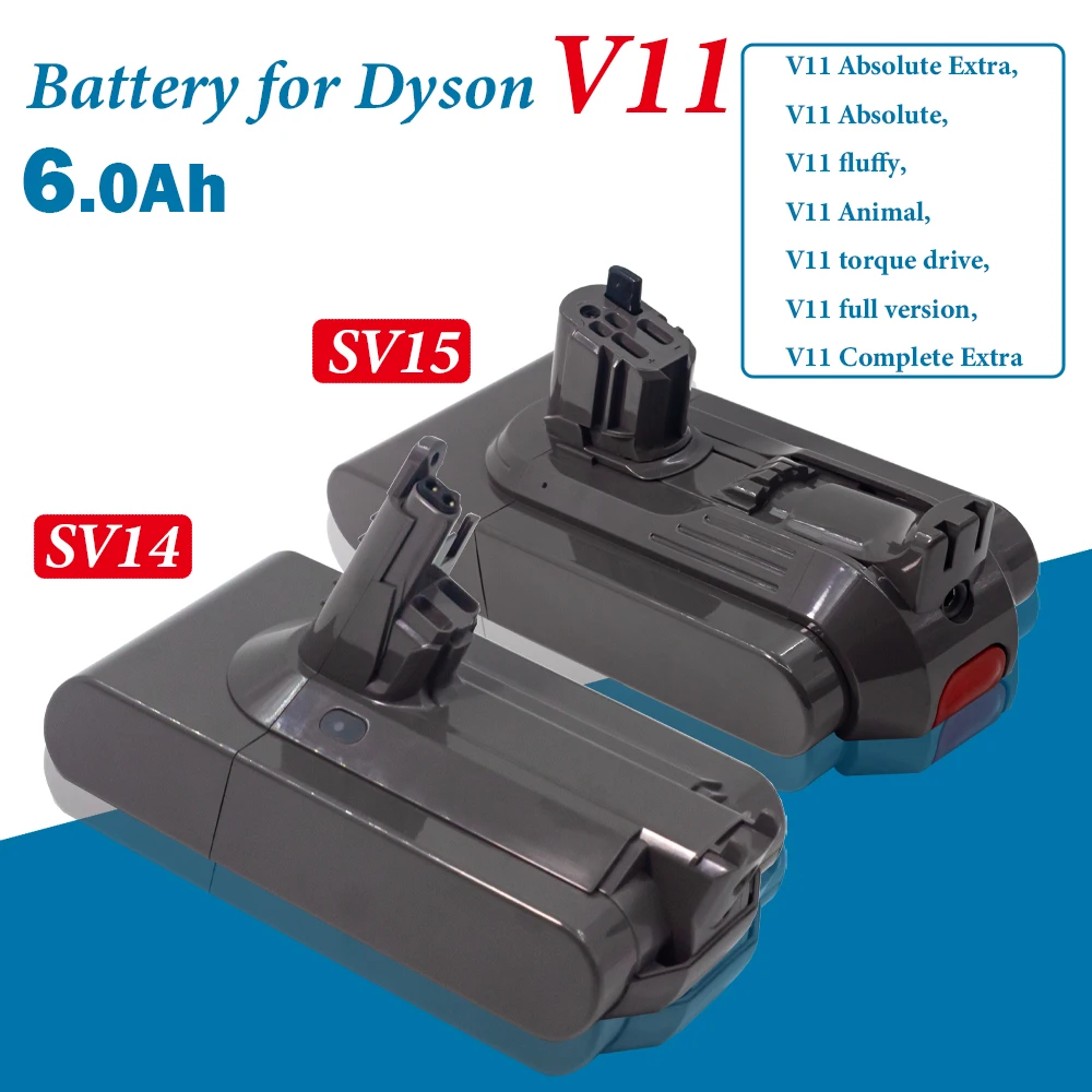 Battery for Dyson V11 Series Handheld Vacuum Cleaner Compatible with SV14 SV15 Battery 25.2V 6.0Ah Rechargeable Li-ion Batteries