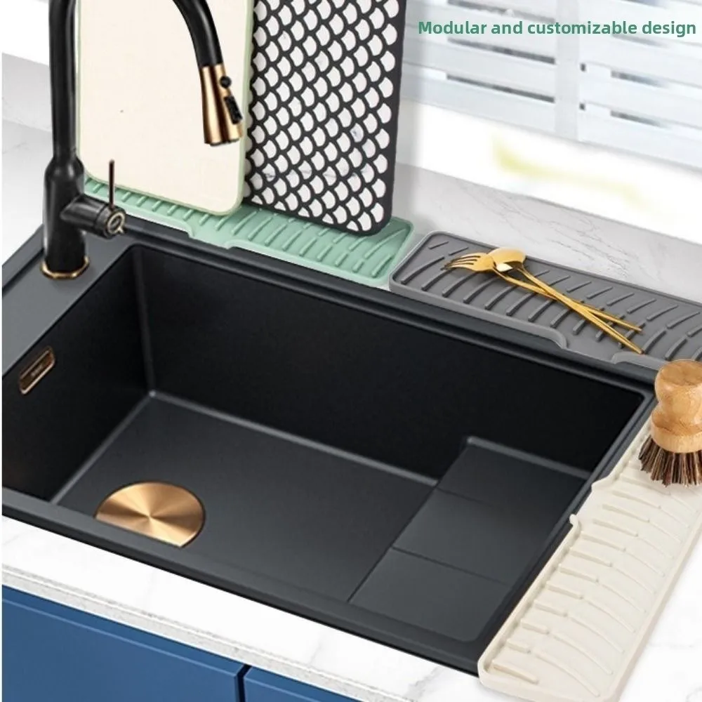 

Супер впитывающий силиконовый коврик для смесителя, диатомовая грязь, многоразовый поднос для раковины из диатомового камня, влагостойкий, многоцелевой