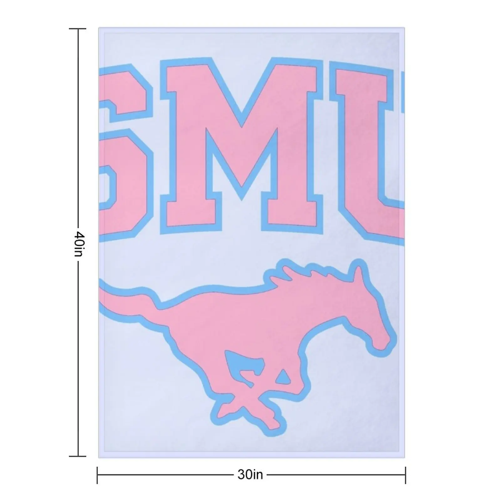 SMU Blue Logo & Pink Peruna Throw Blanket Beach Tourist Moving Summer for babies anime Blankets