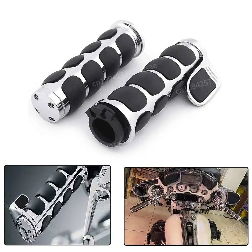 دراجة نارية المقود القبضات خنق 25 مللي متر 1 "مقود نهاية القبضات ل FLSTSC سوفتيل سبرينغر الكلاسيكية 1996- 2010