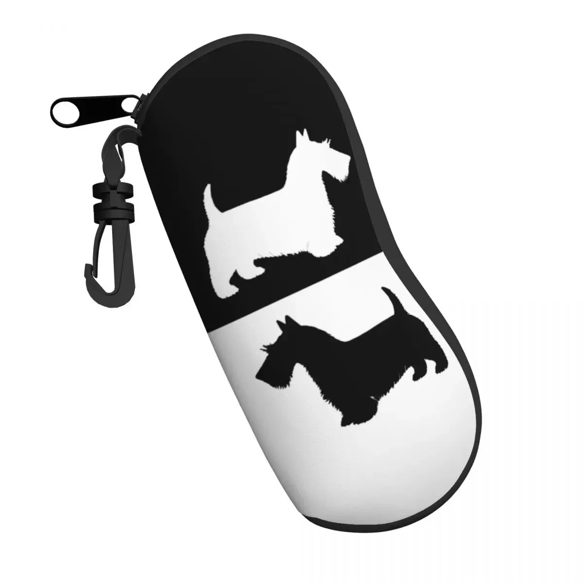 Scottish Terrier Eyeglass Glasses Case Women Men Soft Scottie Dog Sunglasses Protective Box