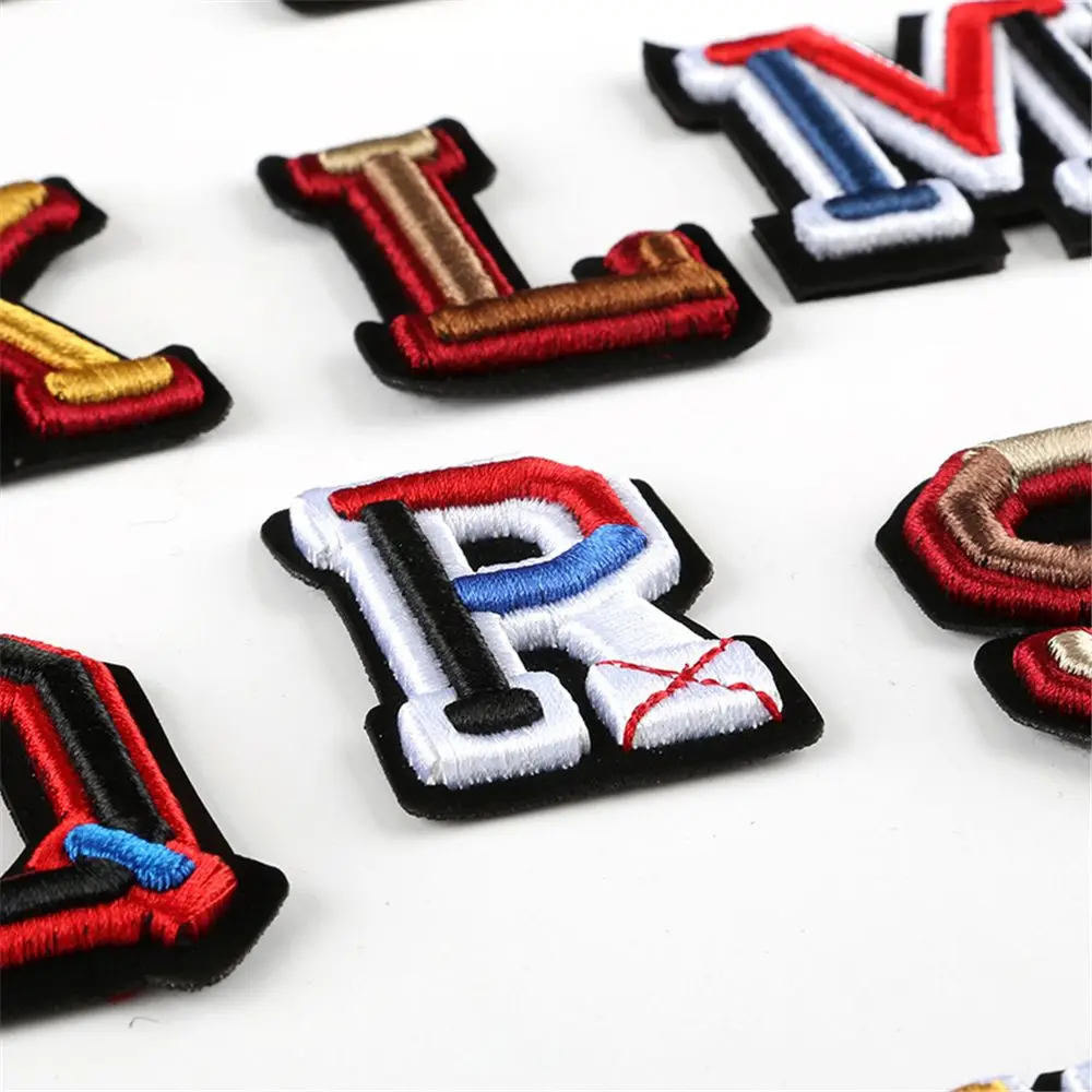 Handcraft Hat Badge Iron-on Embroidery Letters Patches Clothing Stickers Garment Applique Alphabet Patch