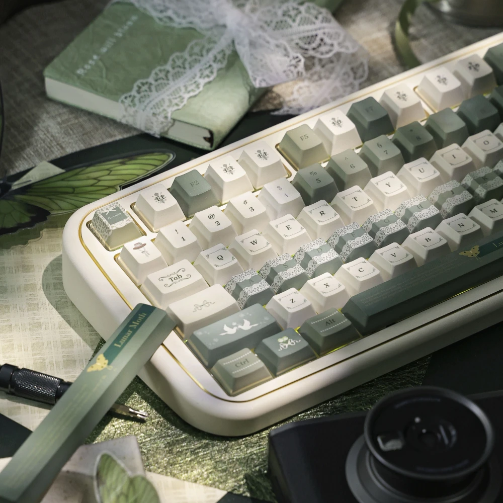 Original Emerald Green Keycaps Cherry Profile PBT Dye Sublimation Keycap For MX-style Mechanical Keyboard