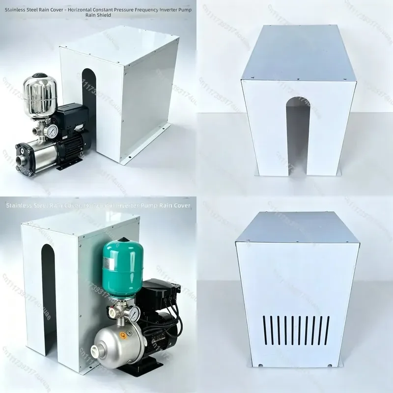Stainless Steel Rain Cover for Variable Frequency Pump Multi Stage Water Pump Protective Shield Weatherproof Outdoor