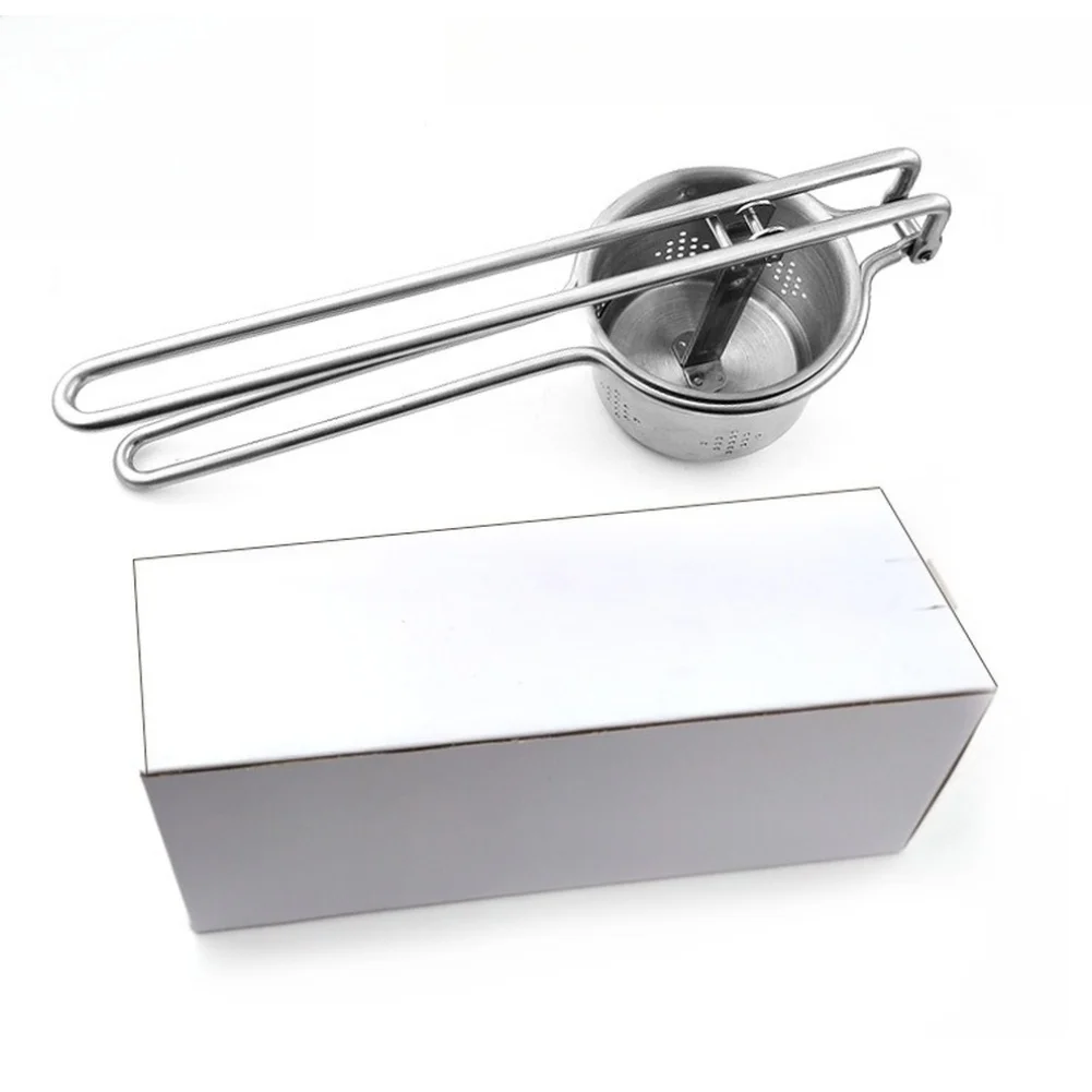 304 Stainless Steel Citrus Juicer Press for Kitchen Use with Fine Mesh Strainer and Sturdy Ergonomic Handle Construction