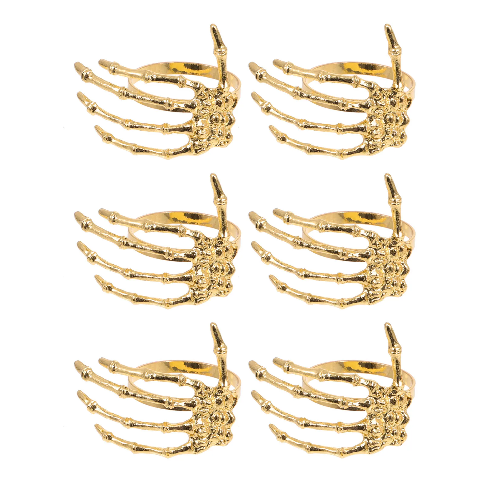 

6pcs Ghost H Napkin Rings Halloween Decorative Accessories Stylish Table naments Gold Color Kitchen Bar Supplies
