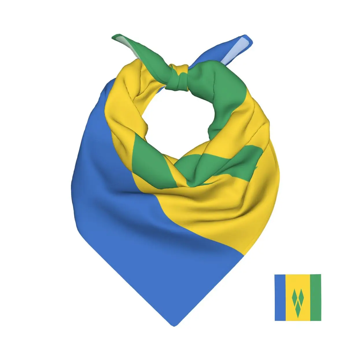 

St. Vincent And The Grenadines Flag Square Scarf Soft Breathable Daily Kerchief
