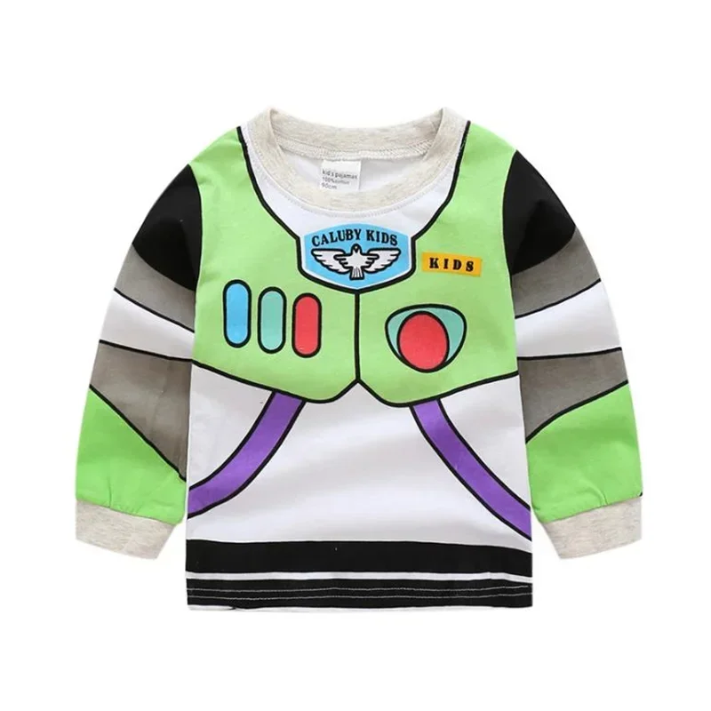 Costumi per bambini Anime Cartoon Woody e Buzz Lightyear Costume Cosplay Ragazzo Ragazza Felpa e pantaloni Pigiama per bambini Set 2 pezzi