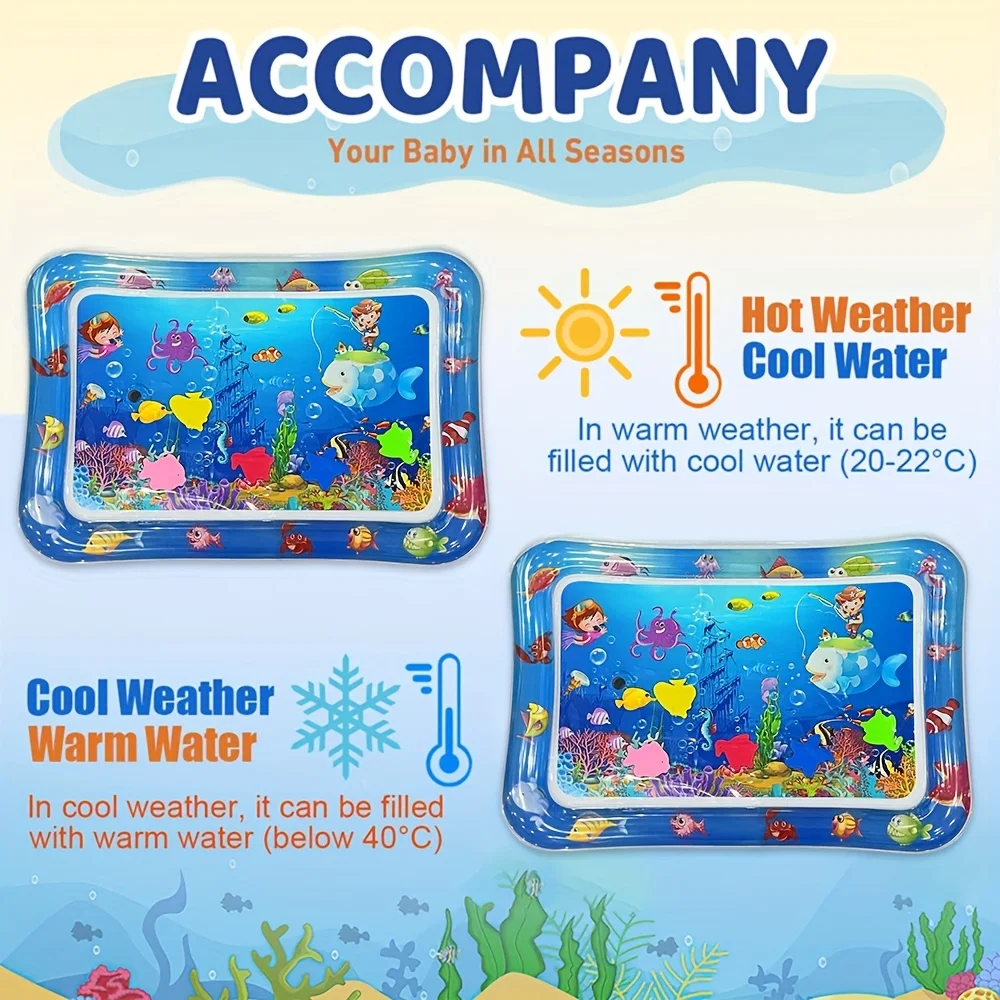 1 قطعة نمط الصيد نفخ بولي كلوريد الفينيل الطفل اللعب المياه حصيرة طفل وسادة الاطفال التعليم المبكر النشاط اللعب حصيرة وسادة الاطفال هدية #4